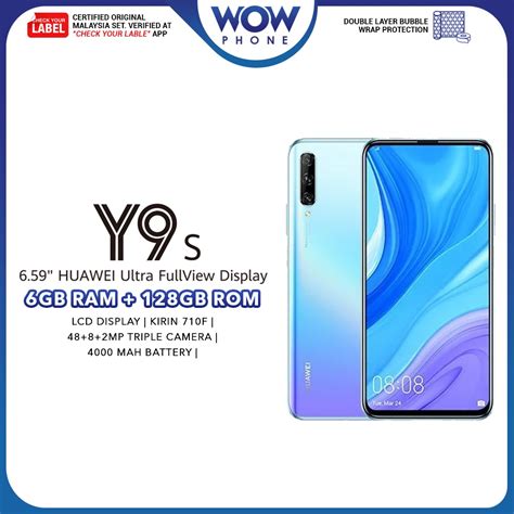 Features 6.59″ display, kirin 710f chipset, 4000 mah battery, 128 gb storage, 6 gb ram. Huawei Y9s Price in Malaysia & Specs - RM827 | TechNave
