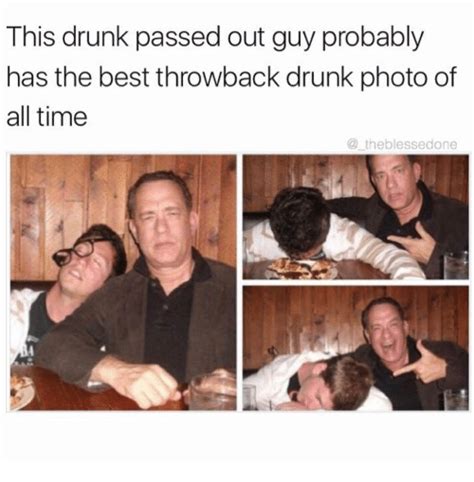 This Drunk Passed Out Guy Probably Has The Best Throwback Drunk Photo