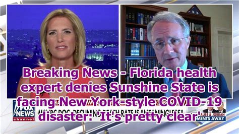 Breaking News Florida Health Expert Denies Sunshine State Is Facing