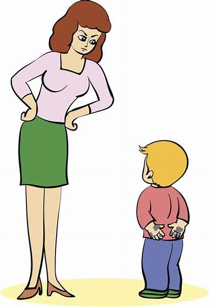 Mom Mother Clipart Child Angry Scolding Mean