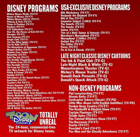 Image Toon Disney Relaunch Program Listpng Tv Database Wiki