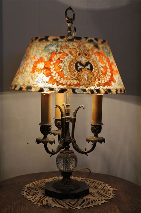 Bargain Johns Antiques Antique Pairpoint Reverse Painted Lamp