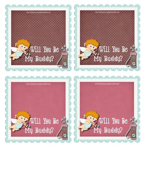 Will You Be My Buddy Pink Polka Dot Creations