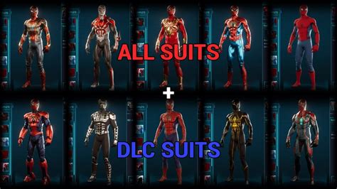Marvels Spider Man Ps4 All Suits Dlc Suits Youtube