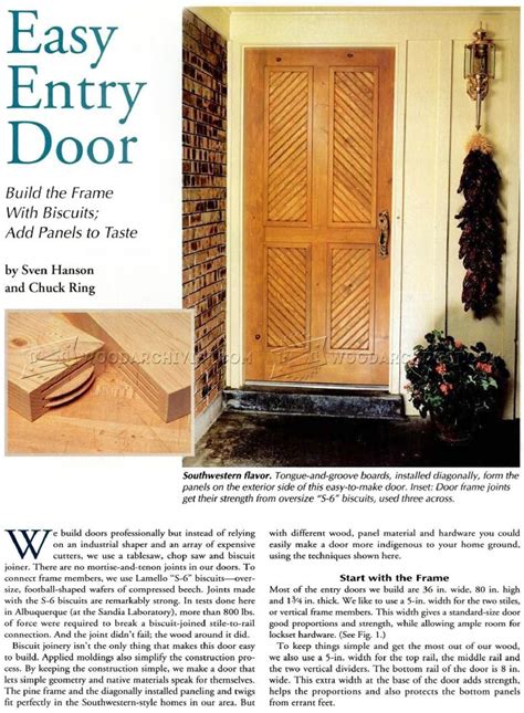 Easy Entry Door Plans • Woodarchivist