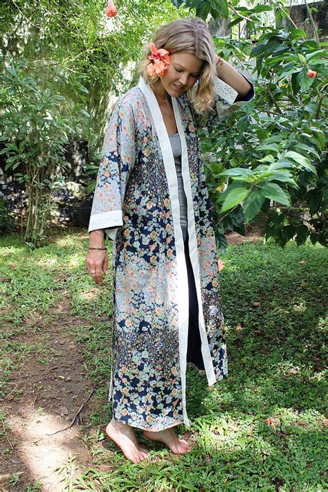 Cotton Dressing Gown Kimono Dressing Gown Komono Dress Long Kimono