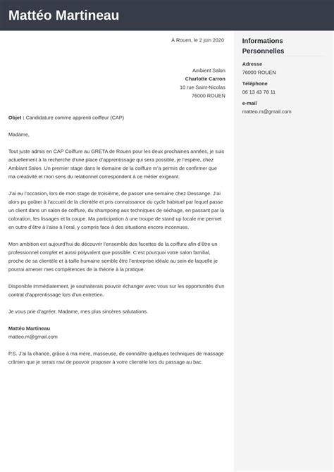 Lettre De Motivation Contrat De Professionnalisation Reconversion