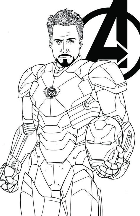 Iron Man Face Coloring Pages