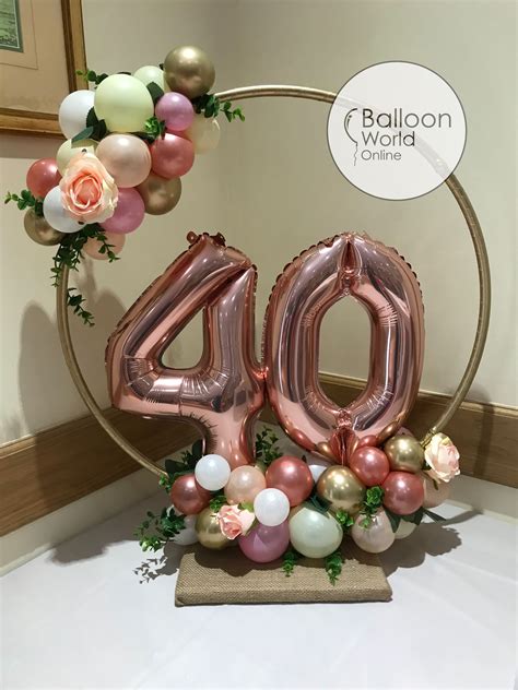 40a celebración de salto in 2020 | Birthday balloon decorations, 40th