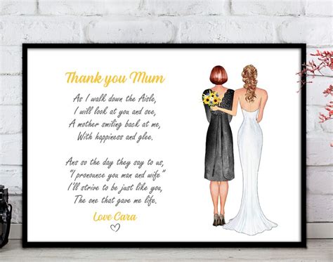 Mother Of The Bride Poem Mother Of The Bride Gift Wedding Etsy