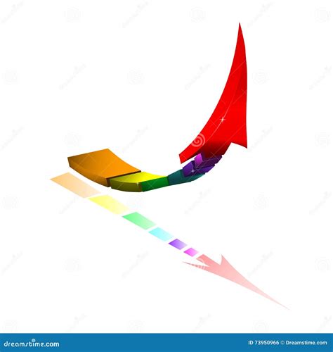 3d Colored Arrow Stock Vector Illustration Of Growth 73950966