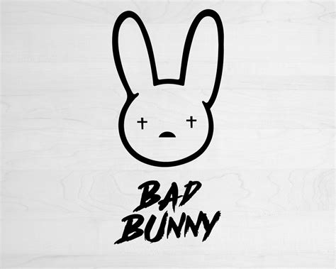 Bad Bunny Svg Cut File Bad Bunny Logo Svg Layered Bad Etsy