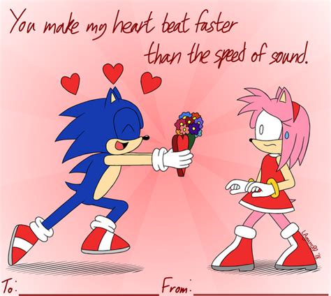 Sonic And Amy Valentine By Laguns89 On Deviantart
