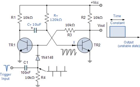 Monostable Multivibrator Circuits Geek
