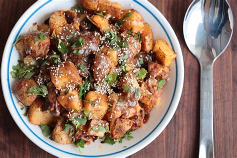spicy roast potatoes with tahini and soy ottolenghi ever open sauce