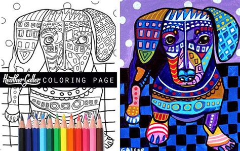 Diy Dachshund Doxie Instant Dog Coloring Book Page Art Digital Download