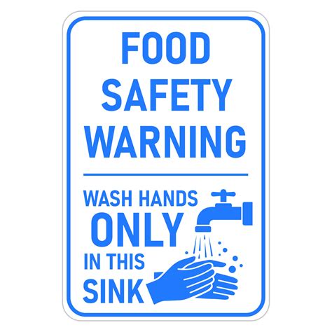 FOOD SAFETY WARNING WASH HANDS American Sign Company