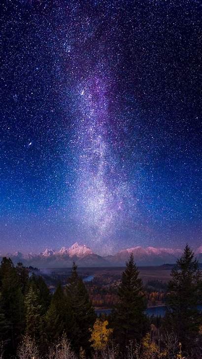 Iphone Galaxy Night Nature Wallpapers Iphoneswallpapers