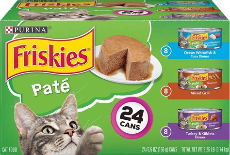 My cats like variety, so i get several kinds. Friskies Classic Pate Variety Pack Canned Cat Food, 5.5-oz ...