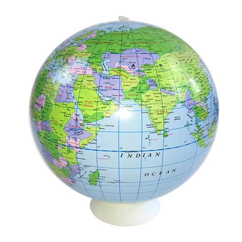 40cm İngilizce Versiyonu PVC Şişme Küre Dünya Haritası Balon Plaj Topu