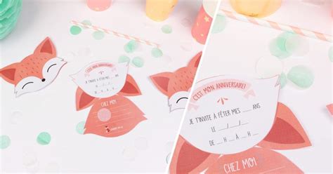 Invitation Anniversaire Renard Imprimer I Diy C Monetiquette