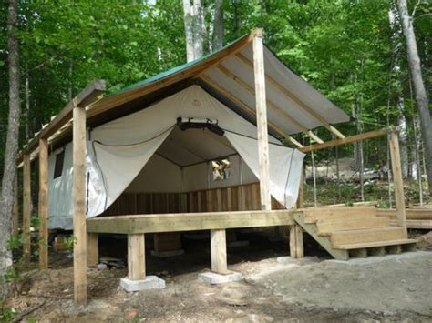 Wall Tent On A Deck Tent Glamping Tent Living Wall Tent