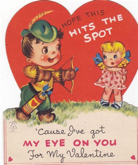 Vintage Valentines Day Card Unused 1940s 016