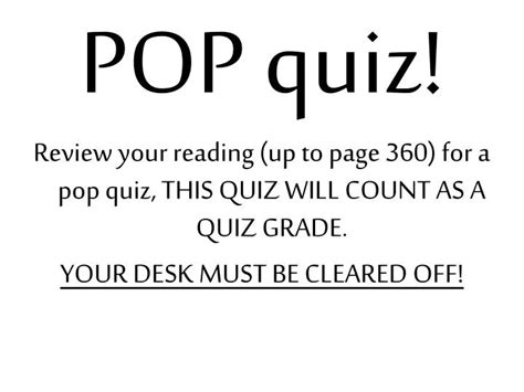 Ppt Pop Quiz Powerpoint Presentation Free Download Id2788481