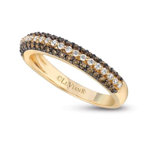 Le Vian 14k Yellow Gold Chocolate Pave Diamond Wedding Band In Le Vian Wedding Bands 
