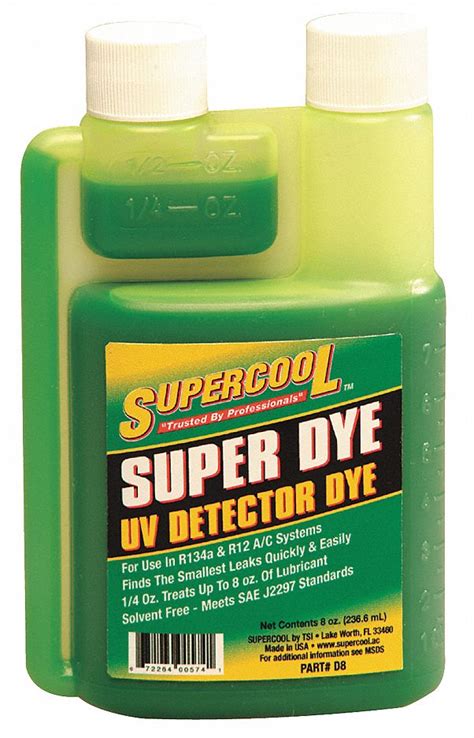 Supercool Ac Leak Detection Dye Leak Detector Dyes 8 Oz Size 4ltv1
