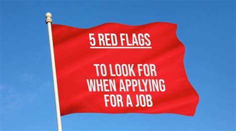 5 Red Flags To Look For When Applying For A Job Robertson Sumner