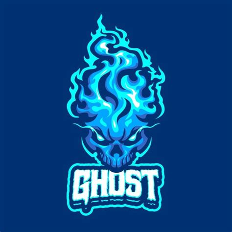 Blue Ghost Mascot Logo For Esport And Sp Premium Vector Freepik