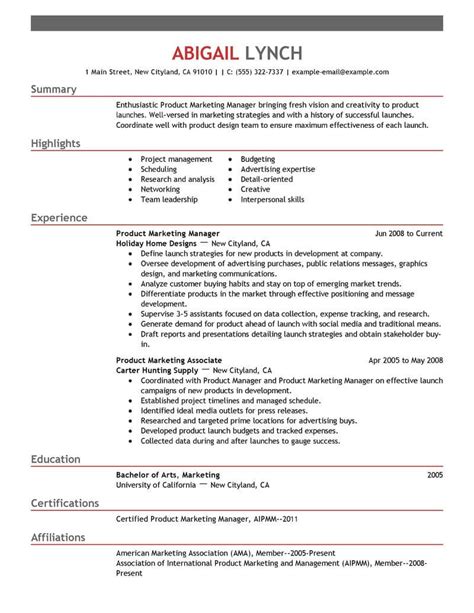 The resume is one of the important parts of the mba application process. Best Product Marketer Resume Example | LiveCareer