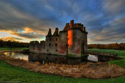 Castle Caerlaverock Scotland Castles Dumfries Fairy Wallpapers