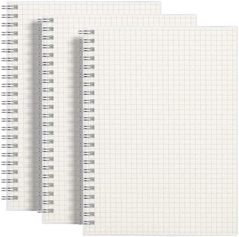 Rettacy Graph Paper Notebook 3 Pack A5 Graph Grid Spiral Notebook
