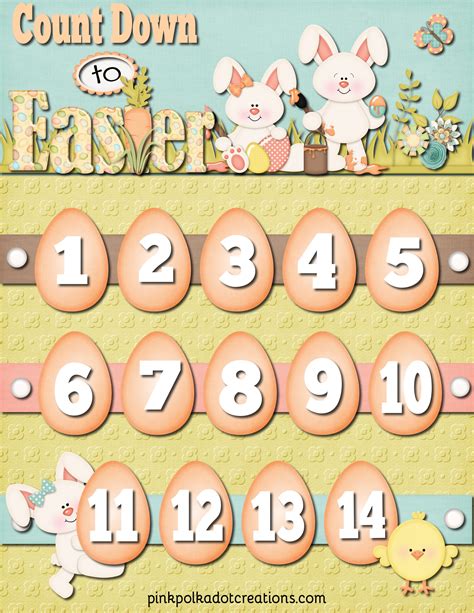 Count Down To Easter Pink Polka Dot Creations