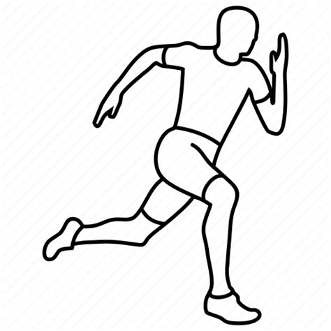 Distance Man Race Runner Running Sportsman Icon Download On