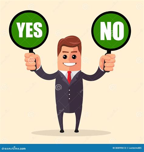Vector Yes Or No Choice Business Concept Web Info Graphics