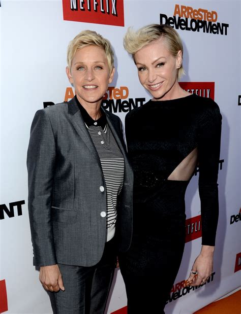 ellen degeneres and portia de rossi address claims they bailed on a charity event due to a marital