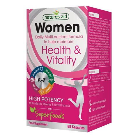 Natures Aid Women S Multi Vitamins And Minerals 60 Capsules Appleseeds Health Store