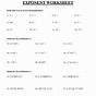 Algebra With Exponents Worksheets