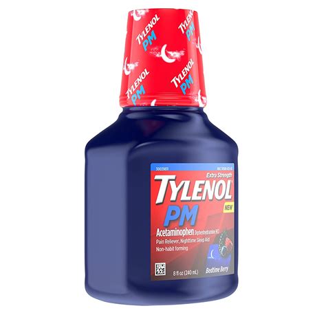 Pack Tylenol Pm Extra Strength Liquid Sleep Aid Pain Reliever Oz