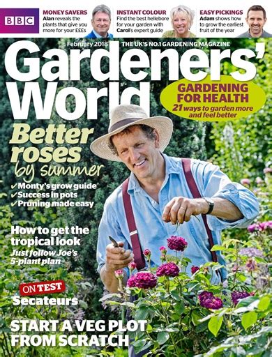 Bbc Gardeners World Magazine February 2018 Back Issue