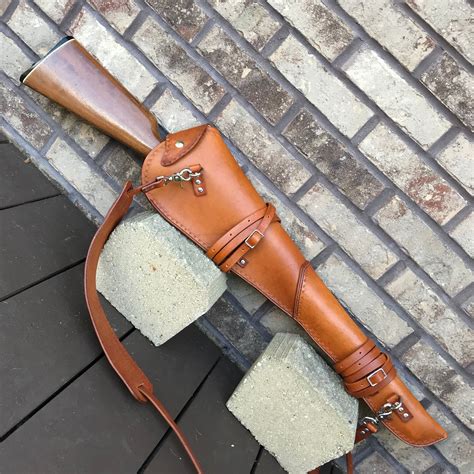 Hand Tooled Leather Rifle Scabbard