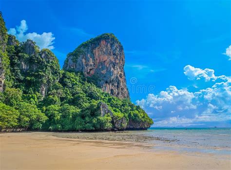 Railay West Beach In Krabi District Thailand Stock Image Image Of