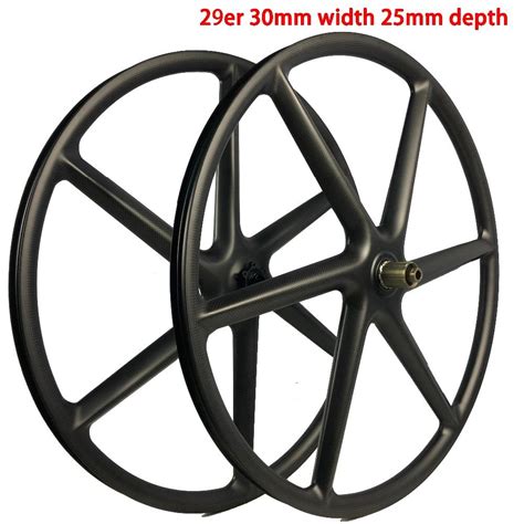 29er Carbon 3k 6 Spokes Wheels Mountain Bike Six Spoke Wheelset 275
