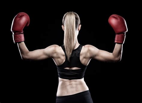 Beautiful Woman Wearing Boxing Gloves Stock Image Image Of Power
