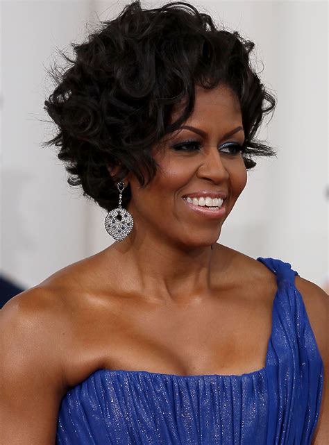 Naturally, curly hairstyles are versatile, ranging from formal hairdos to everyday haircuts with minimal styling. Michelle Obama: A Look at the First Lady's Makeup (2009 ...