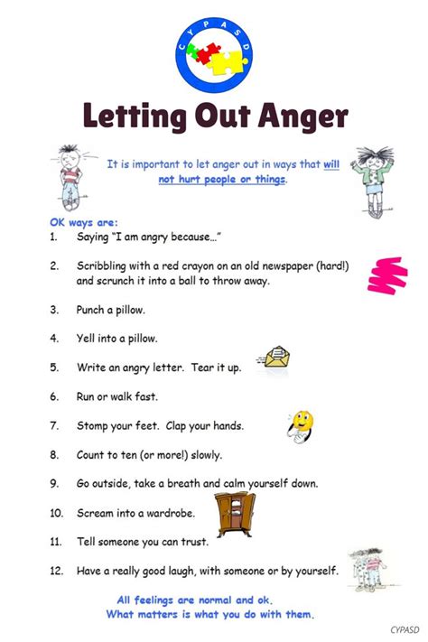 letting out anger anger coping skills social emotional activities anger management