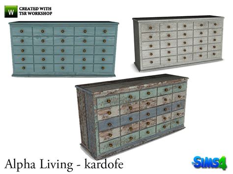 Kardofealpha Living Dresser Sims Resource Sims 4 Dresser Workshop